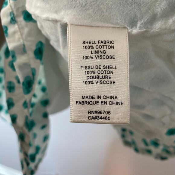 REBECCA TAYLOR Daisy Poplin Green Polka Dot Mini Dress Size Small - Picture 6 of 9